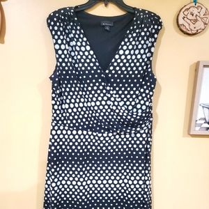 Black and white polka-dot dress
